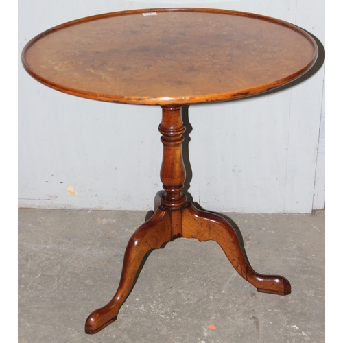 4 - An unusual Georgian burrwood tilt top 