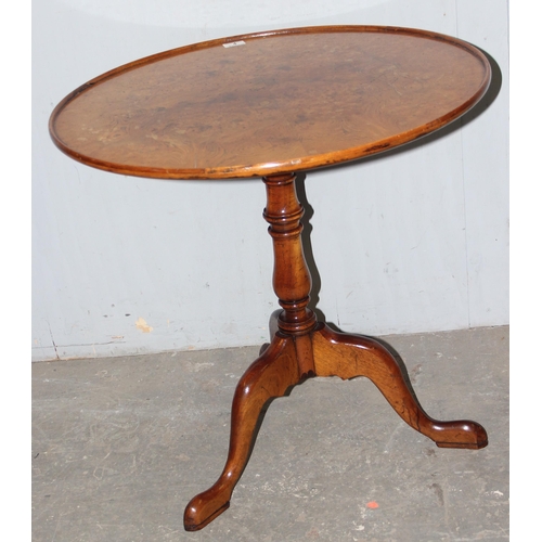 4 - An unusual Georgian burrwood tilt top 