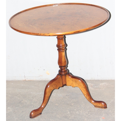 4 - An unusual Georgian burrwood tilt top 