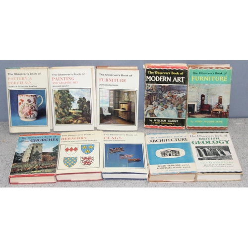 501 - 10 assorted Observer books to include Modern Art and furniture related