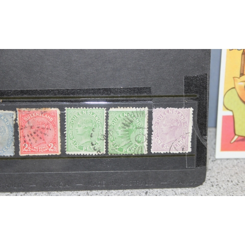 505 - Qty of assorted stamps and other ephemera to inc some interesting Queen Victoria Queensland stamps, ... 