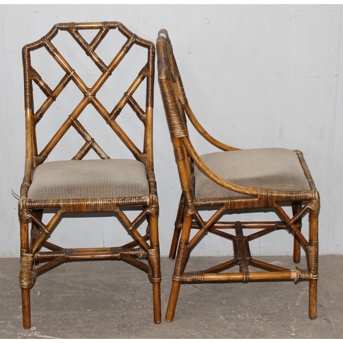 58 - A set of 4 retro mid-century bamboo chairs by Angraves of Leicester