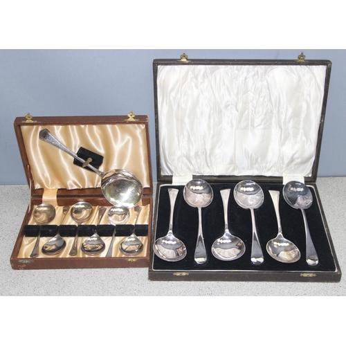 1010 - Qty of vintage and later boxed silver plated flatware items to include spoons