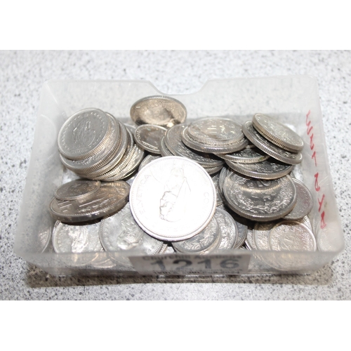 1216 - A qty of assorted mixed Swiss coins, approx 350g gross