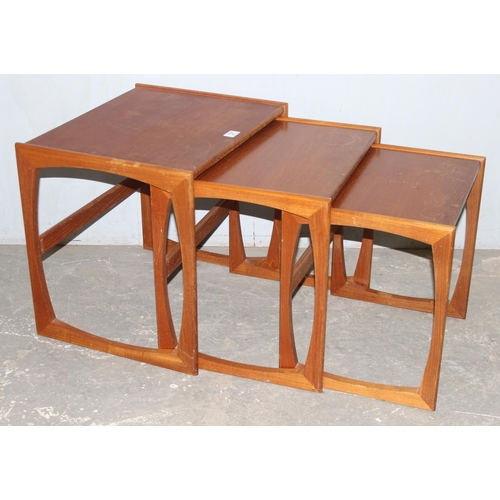 127 - A set of retro G-Plan style nest of tables, the largest approx 54cm wide x 43cm deep x 49cm tall