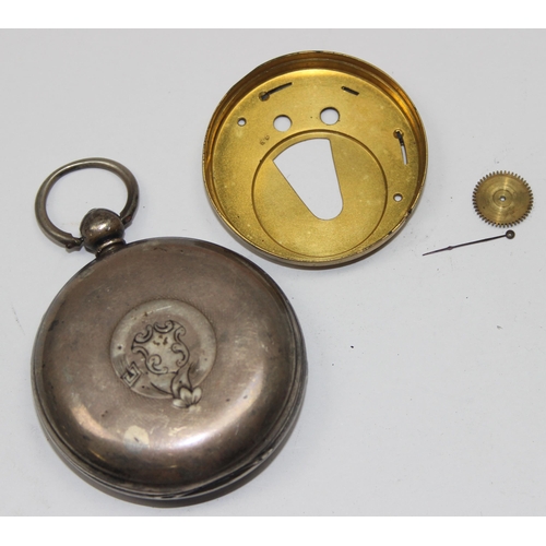 1333 - Benjamin Bell of Uttoxeter, a mid 19th century silver cased pocket watch with fusee movement, case m... 