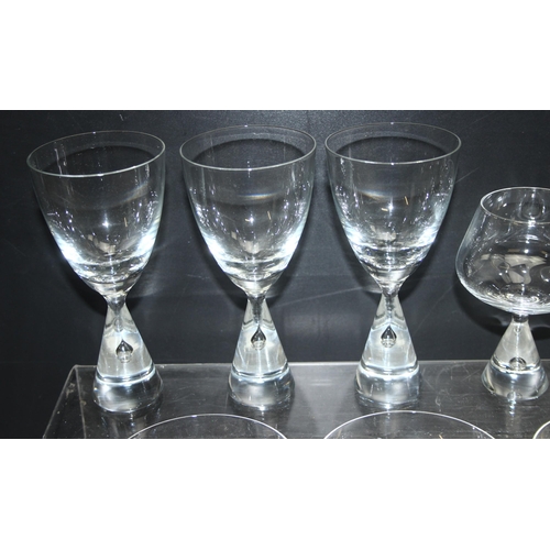 1660 - Kastrup Holmegaard Glas of Denmark - qty of assorted retro drinking glasses with teardrop bases, Pri... 