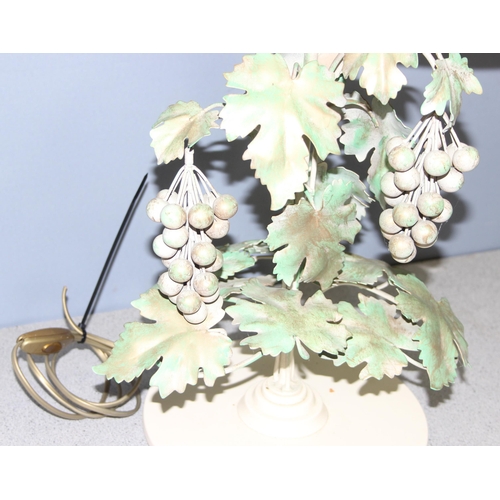 247 - Modern table lamp with grapevine decoration, approx 85cm tall