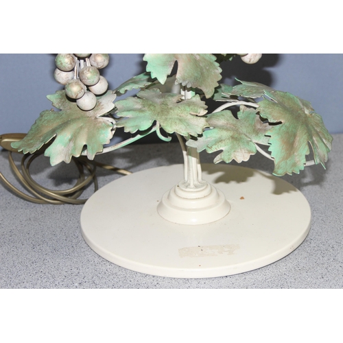 247 - Modern table lamp with grapevine decoration, approx 85cm tall