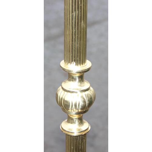 248 - Brass column standard lamp, approx 136cm tall