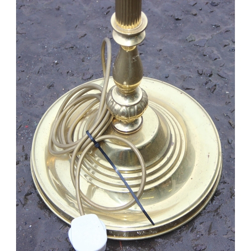 248 - Brass column standard lamp, approx 136cm tall