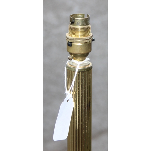 248 - Brass column standard lamp, approx 136cm tall