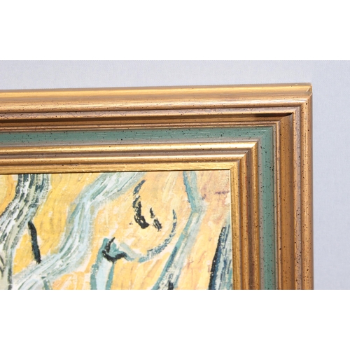 436 - A vintage large framed print of “The Street Pavers” by Vincent Van Gogh, approx 70cm x 56cm