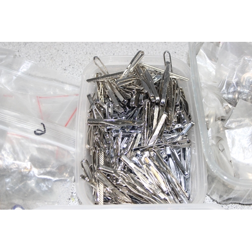 1115 - Qty of tie clips and cufflinks, many with crest details, approx 2.4kg gross