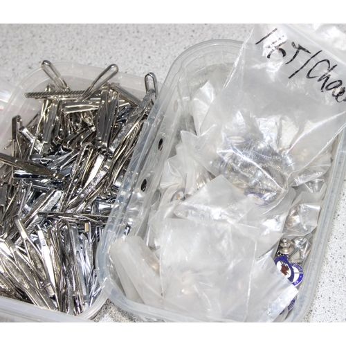 1115 - Qty of tie clips and cufflinks, many with crest details, approx 2.4kg gross