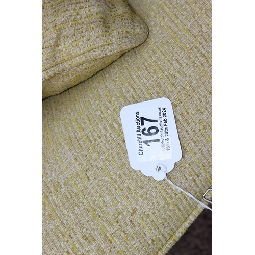 167 - A John Lewis Antonio range swivel cuddle or snuggle chair with yellow upholstery, RRP £1199, approx ... 