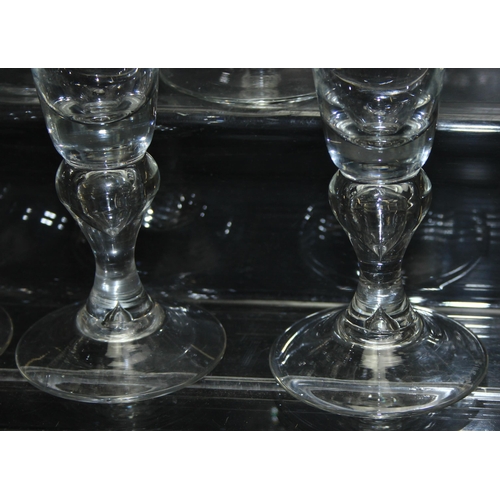 1678 - Set of 6 handblown Champagne flutes with etched 'Antik' pattern design, strongly believed to be by S... 