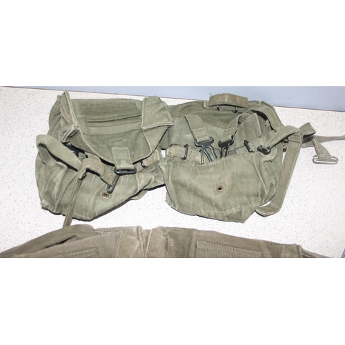 1437 - 4 x 1958 pattern canvas utility belts/webbing