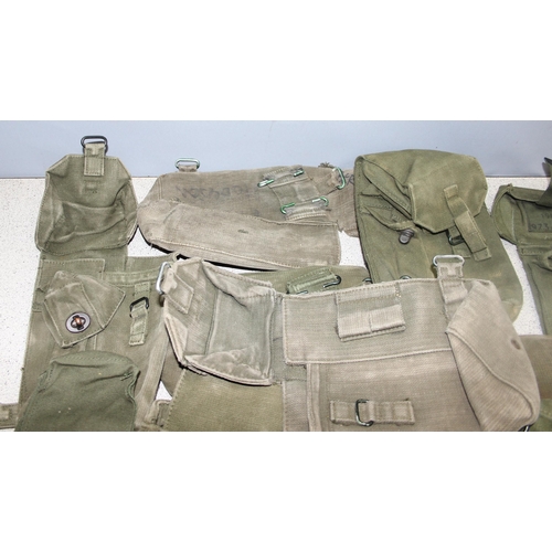 1438 - 18 x 1958 pattern army webbing to incl ammo pouches