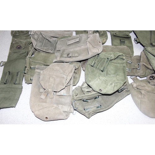 1438 - 18 x 1958 pattern army webbing to incl ammo pouches