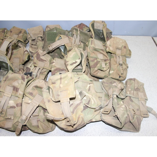 1443 - 15 x 20th century military webbing, mostly pouches