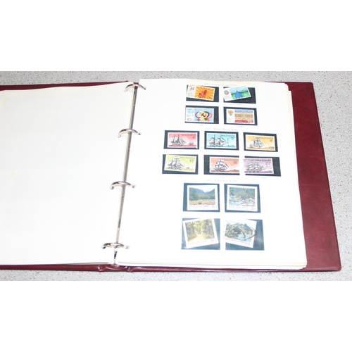 527 - Stamps - New Zealand, used collection on printed leaves