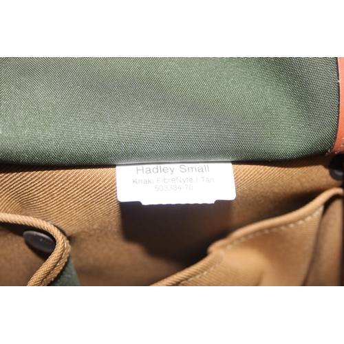 672 - A vintage Billingham khaki canvas and leather camera bag, Hadley Small version