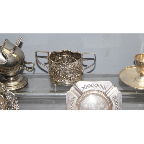 1088 - Qty of antique and later silver-plate and other metal, approx 2.7kg