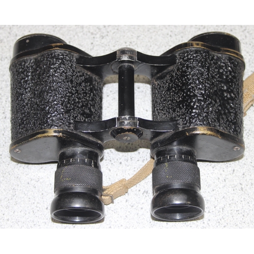 1461 - Pair of WW2 Air Ministry binoculars 'Binocular Prismatic No. 2 Case MK1'dated 1943 by Martin & Baker... 