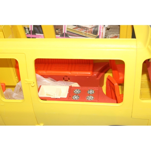 1541 - Vintage Barbie Star Traveller Motorhome in yellow, with partial box, approx 88cm long