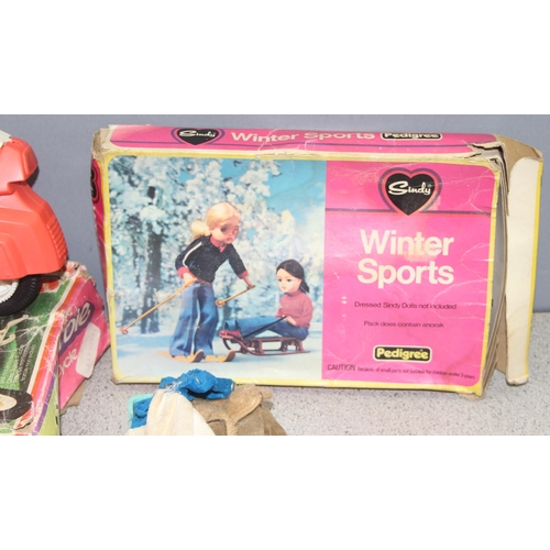 1542 - Vintage toys: Barbie Star Cycle and a Sindy Winter Sports, both with original boxes