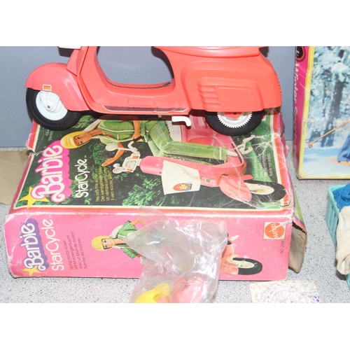 1542 - Vintage toys: Barbie Star Cycle and a Sindy Winter Sports, both with original boxes