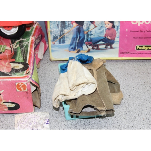 1542 - Vintage toys: Barbie Star Cycle and a Sindy Winter Sports, both with original boxes