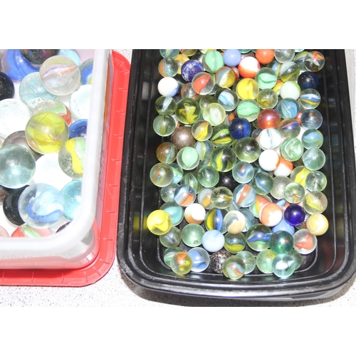 1544 - Qty vintage and later glass marbles, some large, approx 2.2kg gross