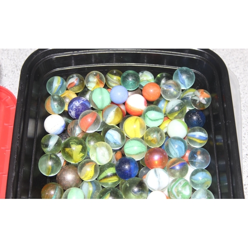 1544 - Qty vintage and later glass marbles, some large, approx 2.2kg gross