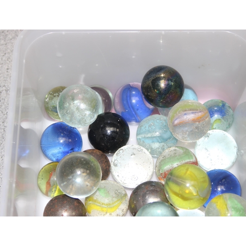 1544 - Qty vintage and later glass marbles, some large, approx 2.2kg gross