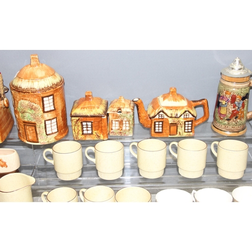 1732 - Qty of Price Kensington Cottage ware to incl teapot, biscuit barrel and other ceramics, Poole, Royal... 