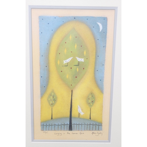 429A - Mix of original artworks and prints to incl: an abstract limited edition print (129/375) of 'Longing... 