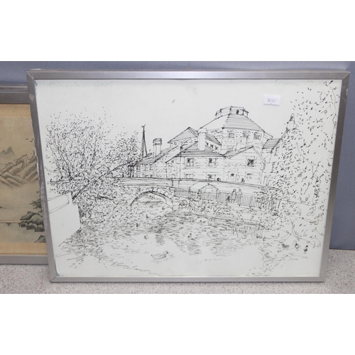 429A - Mix of original artworks and prints to incl: an abstract limited edition print (129/375) of 'Longing... 