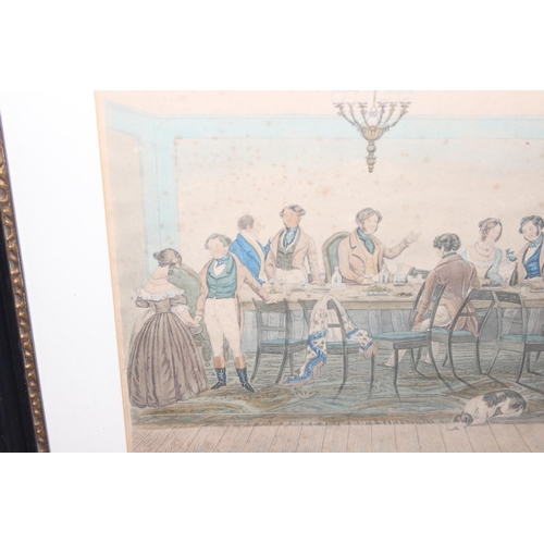 442 - 2 original watercolours and a print, incl: after Francis Calcroft Turner, Charles Hunt, The Young En... 