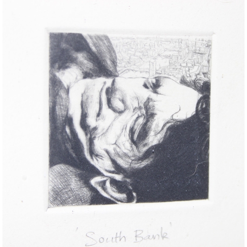 476 - Limited edition print (13/30) titled 'South Bank' signed Charles Beauchamp, approx 36cm x 31cm inc f... 