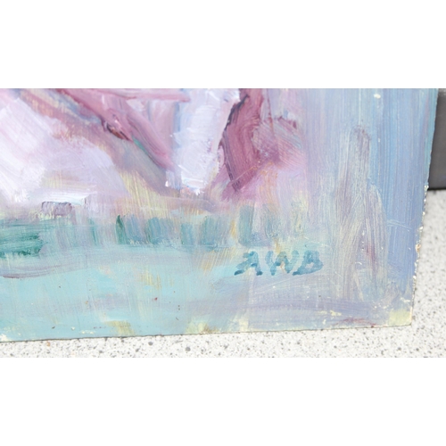 478 - 3 original unframed oil on canvas of females, largest approx 76cm x 61cm