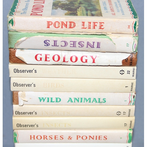 503A - 14 x Observer books to incl Wild Animals, Pond Life, Flags etc