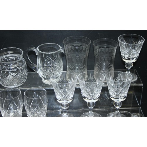 1755 - A large qty of assorted antique and later glassware, mainly crystal and cut glass to incl a set of 6... 