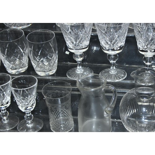 1755 - A large qty of assorted antique and later glassware, mainly crystal and cut glass to incl a set of 6... 