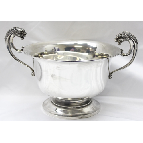 1081 - A large silver trophy bowl, The Stewart Cup, marked for London 1922 by Robert Pringle, approx 508.57... 