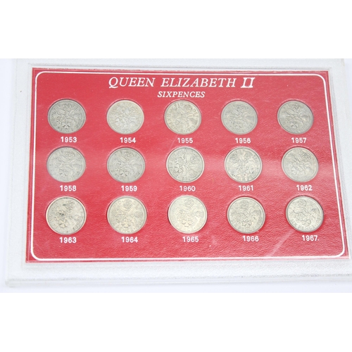 1202 - 6 assorted British decimal and pre-decimal coins sets