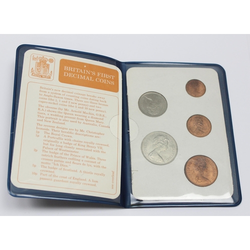 1202 - 6 assorted British decimal and pre-decimal coins sets