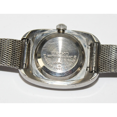 1306 - A vintage Seiko Automatic Hi-Beat 2706-0770R watch with stainless steel mesh strap