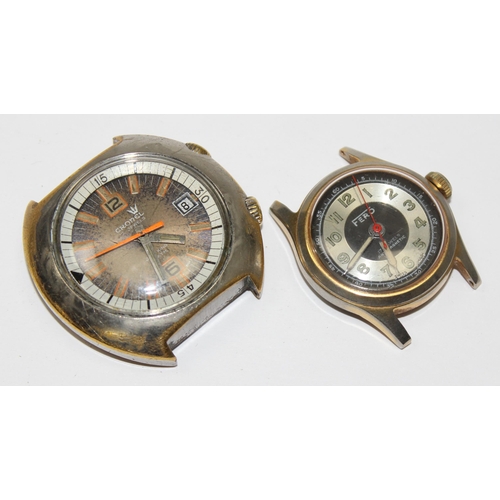 1312 - 2 vintage/ retro watches with mechanical movements, Cronel & Fero